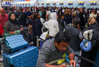 Passengers stranded at airport after flights to Middle East cancelled