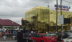 Some customers at the premises of Menzgold during their shutdown