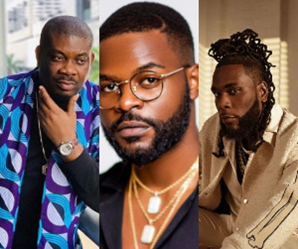 A collage of Don Jazzy, Falz and Burna Boy