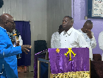 Bekwai MP, Ralph Poku-Adusei at a watch night service