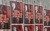 Some of the posters with the image of the late President Evans Atta Mills