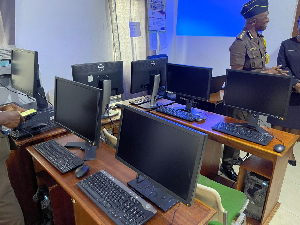 The new ICT lab at the Kumasi Central Prison