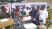 Esuonwunu Health Center receives medical equipment, a donation made by Nana Achina Kwagyan Nuama V