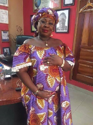Gifty Anti is about seven months pregnant