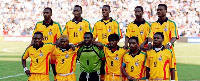 A picture of Ghana's starting 11 for the 2001 FIFA World Youth Championship