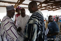 Bawku Naba, Garu Naba Garu in a handshake with Akufo-Addo, Dr Bawumia