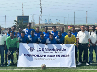 Team LCB Worldwide Ghana ahead of the opening game of tournament