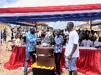 MP presenting school materials
