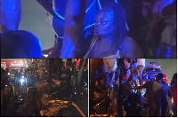 Screenshots from a video showing the scene of the incident