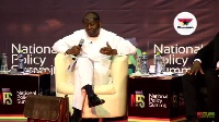 Ken Ofori Attah speaking at the National Policy Summit