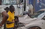 3 critically injured after trailer crashes into 8 vehicles at Asokwa overpass