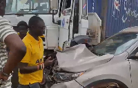 Photo from the scene of the accident