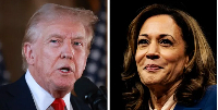 Donald Trump and Kamala Harris