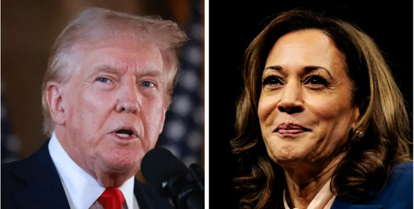 Donald Trump and Kamala Harris