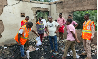 NADMO officials access the facility