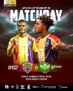 Accra Hearts of Oak host Dreams FC at home in FA Cup R32 game