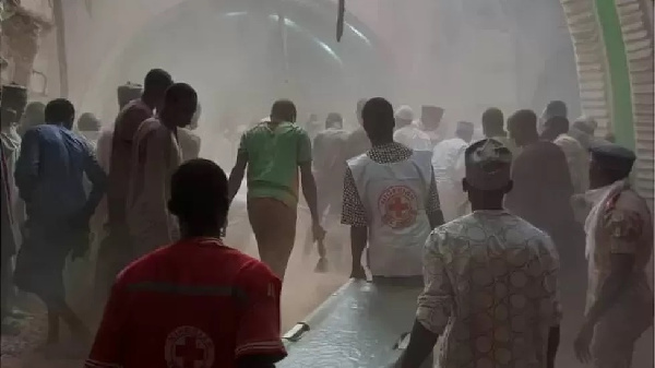 Tens of people were rescued from the ruins of the mosque. Credit: Ammar Rajab