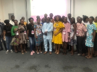 Participants and of the maiden M-Link Single Summit in a pose with Dr Dickson Antwi