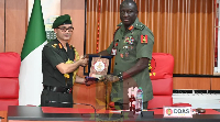 The Chief of Army Staff, Lieutenant General Waidi Shaibu, and Indian Defence Adviser to Nigeria
