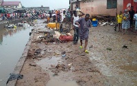 Flooded area in Accra
