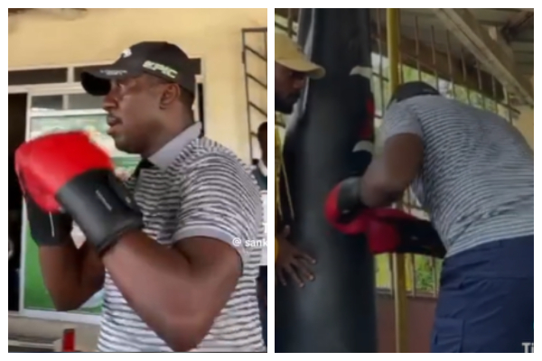 Video of Afenyo-Markin partaking in boxing drills pops up after recent Parliamentary brawl