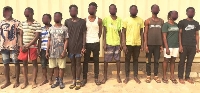 Some of the suspected arrested in connection with the