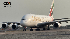 The Emirates Airbus A380, the world’s largest passenger aircraft made an emergency stop at KIA The Emirates Airbus A380, the world’s largest passenger aircraft made an emergency stop at KIA