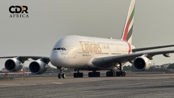 World's largest passenger aircraft makes emergency stop in Accra