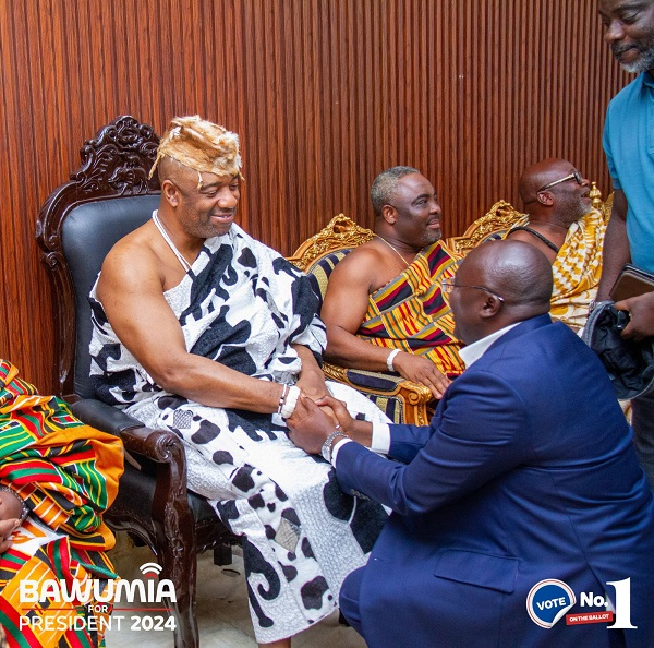 Dr. Bawumia and Ga Mantse, King Tackie Teiko Tsuru II