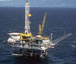 Oil rig in Ghana