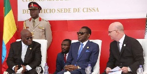 President Nana Addo Dankwa Akufo-Addo with Guinean counterpart, President Theodoro Nguema Mbasogo