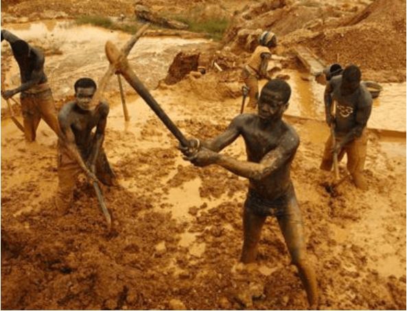 The ban on small-scale and illegal mining was imposed in March 2017