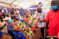 Vice-President Dr Mahamudu Bawumia greeting one of the chiefs