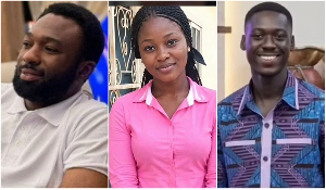 The late Terry (L) was allegedly killed by the lady in the middle and Philip Tefe (R)