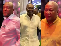 L-R: Ibrahim Mahama, Peter Mahama and President John Dramani Mahama graced the birthday party