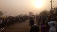 Some Abudu youth allegedly pelted stones at some chiefs on Thursday