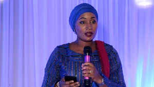 Second Lady, Mrs. Samira Bawumia speaking at her unveiling