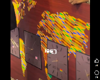 The artwork is made of gold