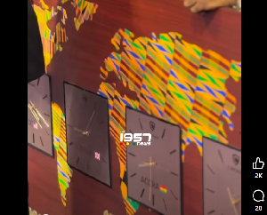 The artwork is made of gold