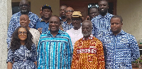 Alan Kyerematen and some members of the bank in a group picture