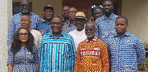 Alan Kyerematen and some members of the bank in a group picture