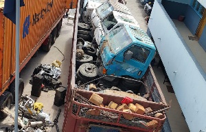 Seized truck spare parts