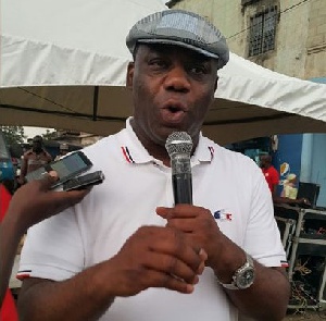 Napo addressing his constituents during one of the 