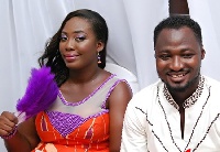 Funny Face with Elizabeth Nana Adjoa during their marriage ceremony