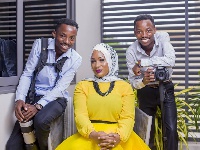 Samuel Appiah Gyan and Emmanuel Appiah Gyan with Mrs Samira Bawumia