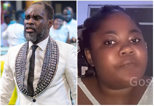 Prophet Ogyaba (L) and former church member, Pretty Young (R)