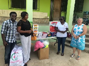 Donating the items, Mrs. Matilda Amissah Arthur said, she was keeping with her commitment
