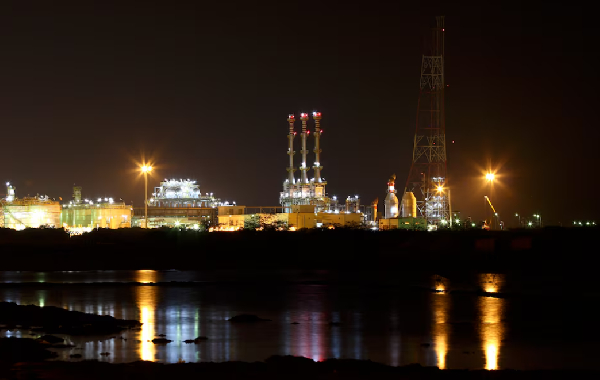 Reliance Industries' KG-D6 facility in India's Andhra Pradesh