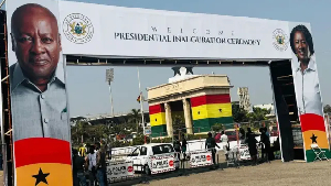 The ceremony is underway at the Black Stars Square