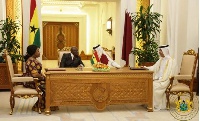 Foreign Affairs  Minister,Shirley Ayorkor Botchway and Mr. Ali Shareef Alamadi of Qatar